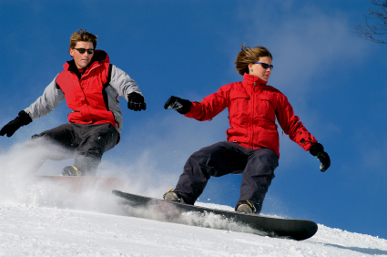 Snowboarden in Les Menuires